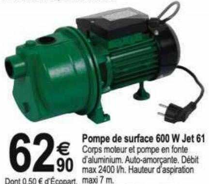 pompe de surface 600w jet 61