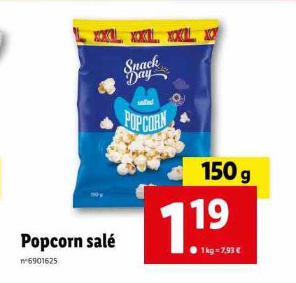 popcorn salé snack day