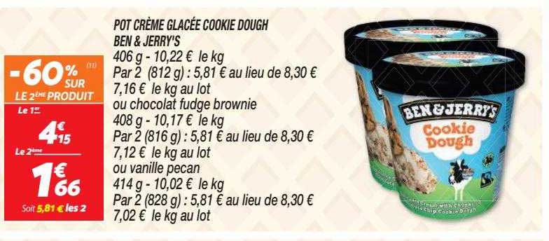 pot crème glacée cookie dough ben & jerry's
