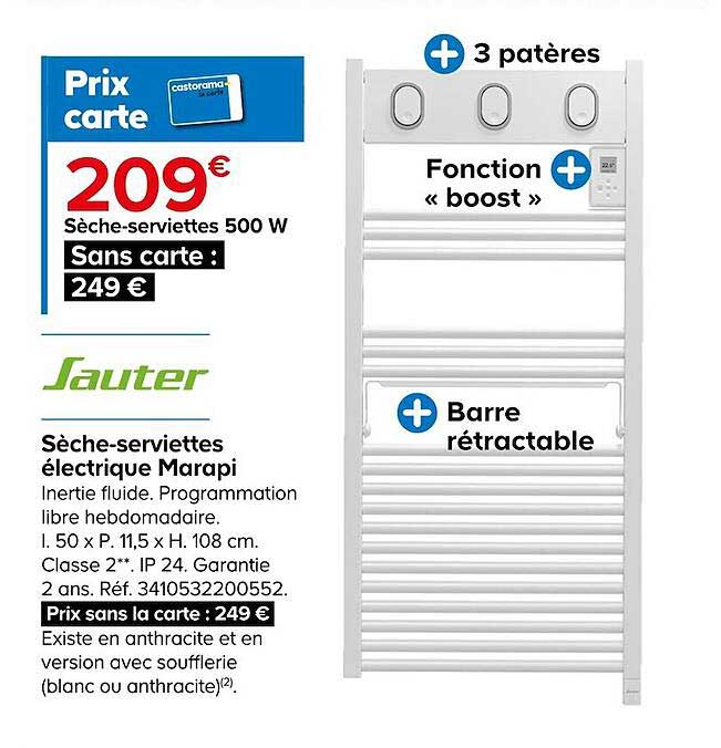 sèche-serviettes électrique marapi sauter