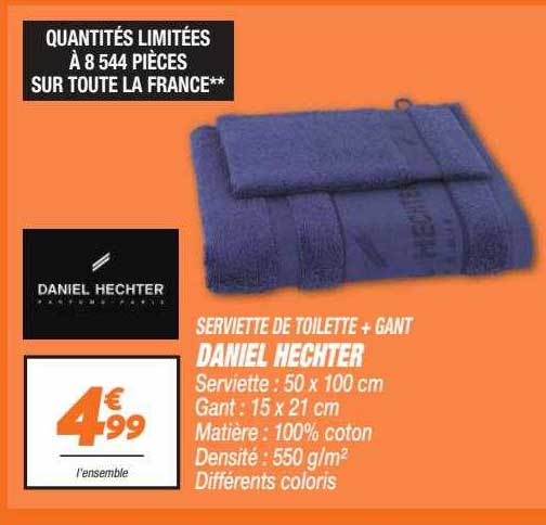 serviettes de toilette + gant daniel hechter