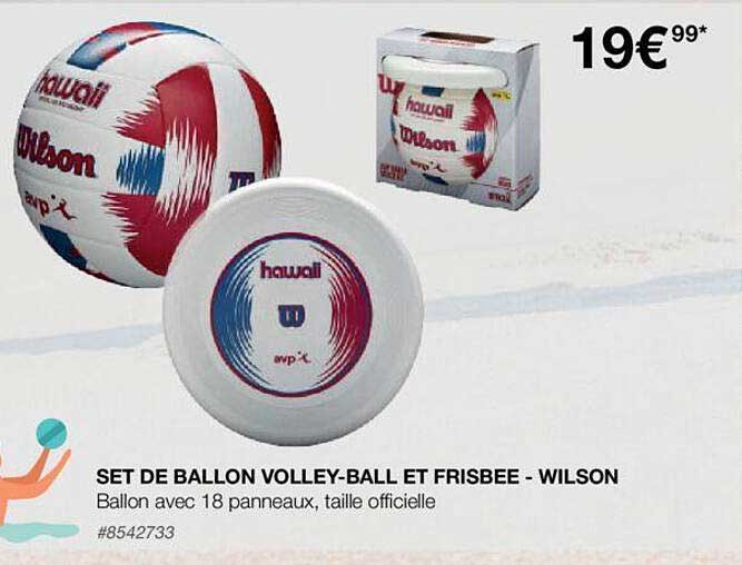 set de ballon volley-ball et frisbee - wilson