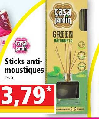 sticks anti-moustiques casa jardin