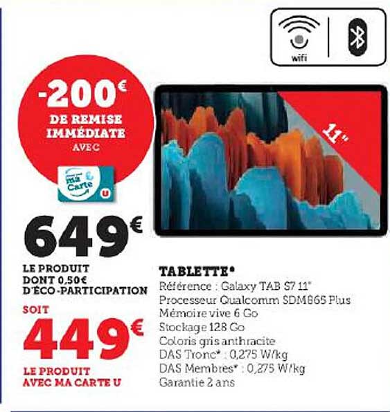 Tablette Samsung Galaxy Tab S7 11"