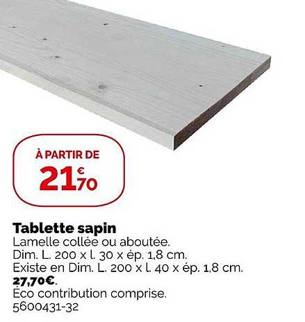 Tablette Sapin