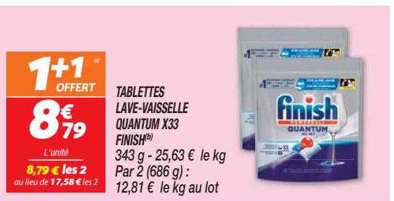 tablettes lave-vaisselle quantum x 33 finish