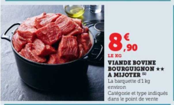 Viande Bovine Bourguignon**à Mijoter