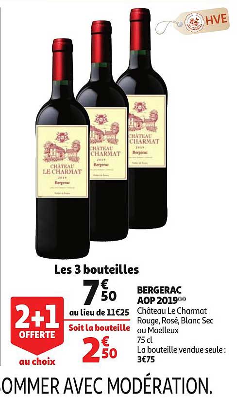 Bergerac Aop 2019 Château Le Charmat Rouge Rosé Blanc Sec Ou Moelleux 2+1 Offerte Au Choix