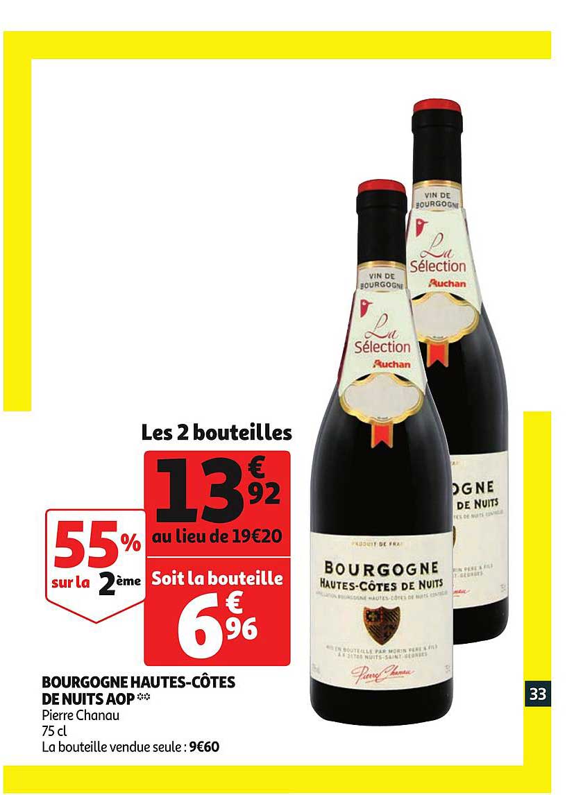 bourgogne hautes-côtes de nuits aop 55% sur la 2ème