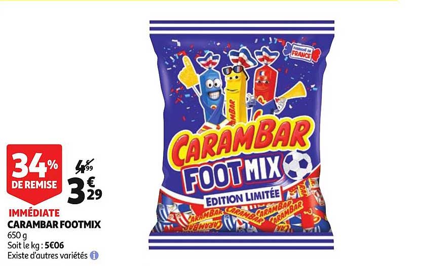 carambar footmix existe d'autres variétés 34% de remise immédiate