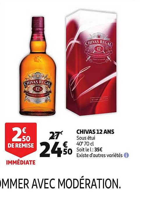 chivas 12 ans sous étui existe d'autres variétés