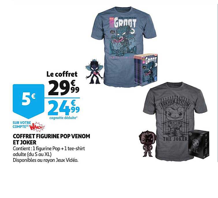 coffret figurine pop venom et joker