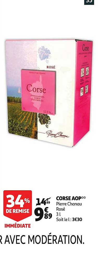 corse aop pierre chanau rosé 34% de remise immédiate