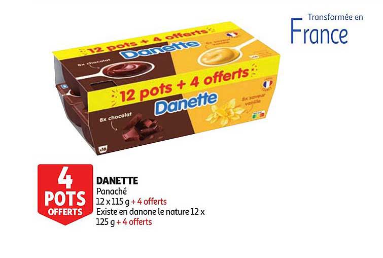 danette 4 pots offerts