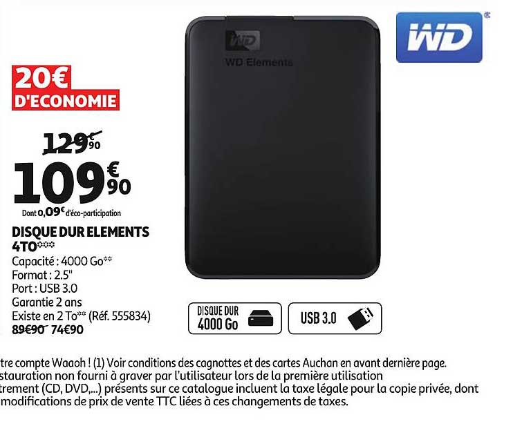 disque dur elements 4to