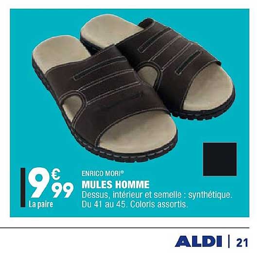 enrico mori mules homme synthétique coloris assortis
