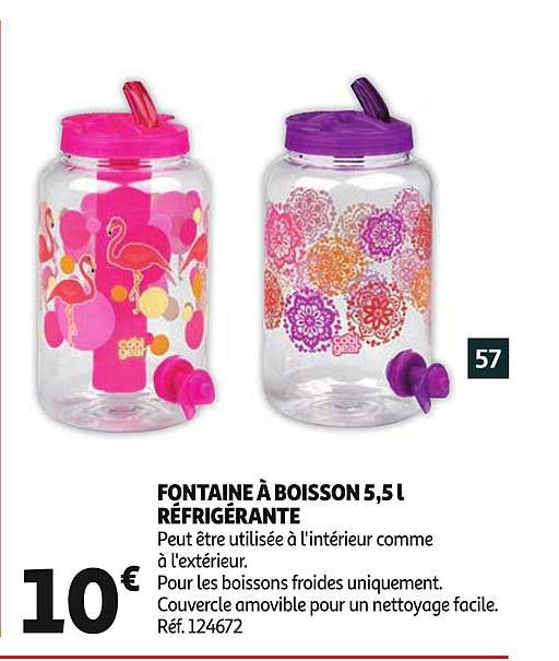 fontaine à boissons 5.5l réfrigérante réf.124672