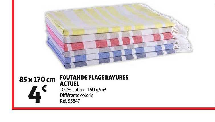 foutah de plage rayures actuel réf.55847
