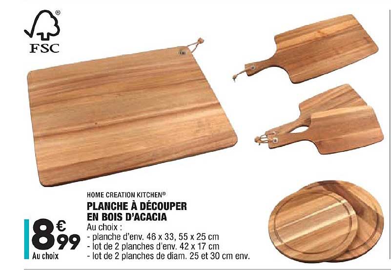 home creation kitchen planche à découper en bois d'acacia