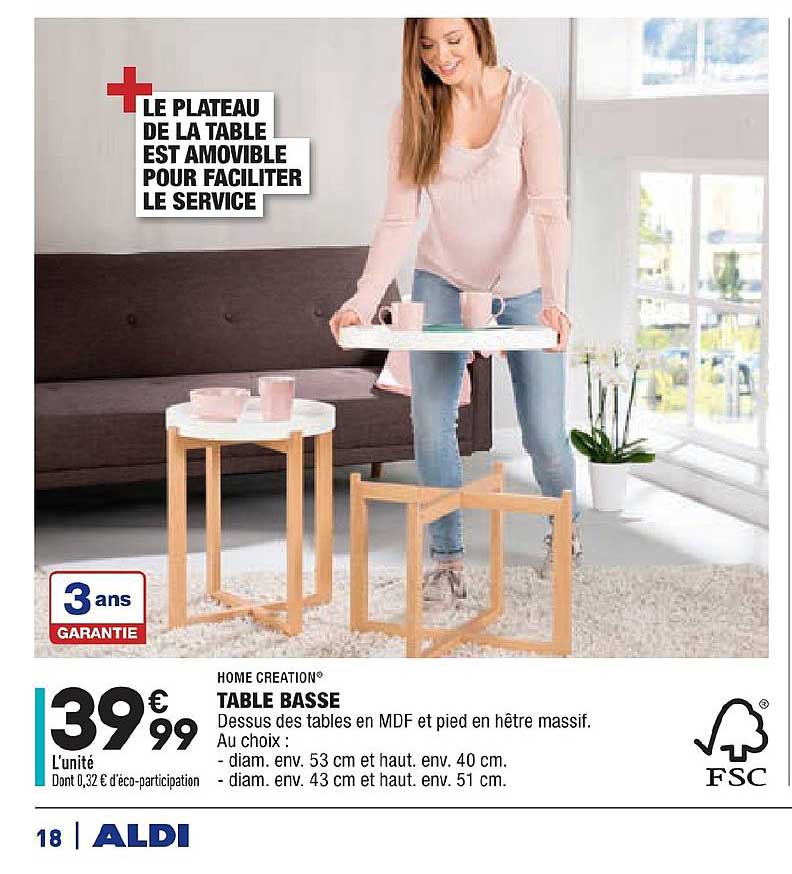 Home Creation Table Basse Dessus Des Tables En Mdf Pied En Hêtre Massif