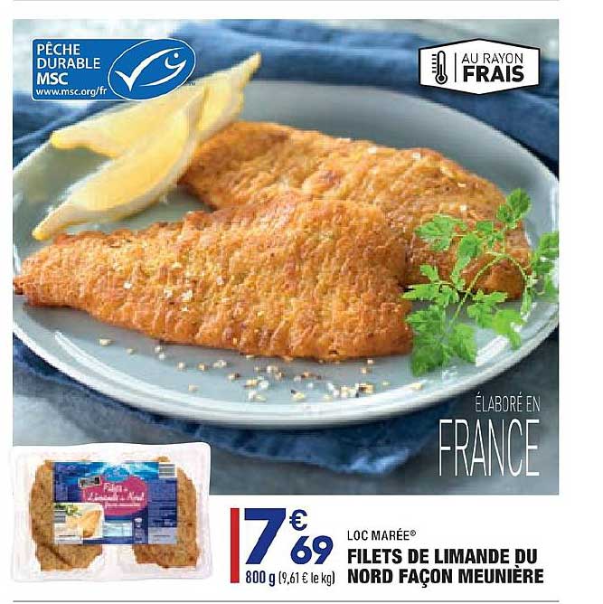 loc marée filets de limande du nord façon meunière