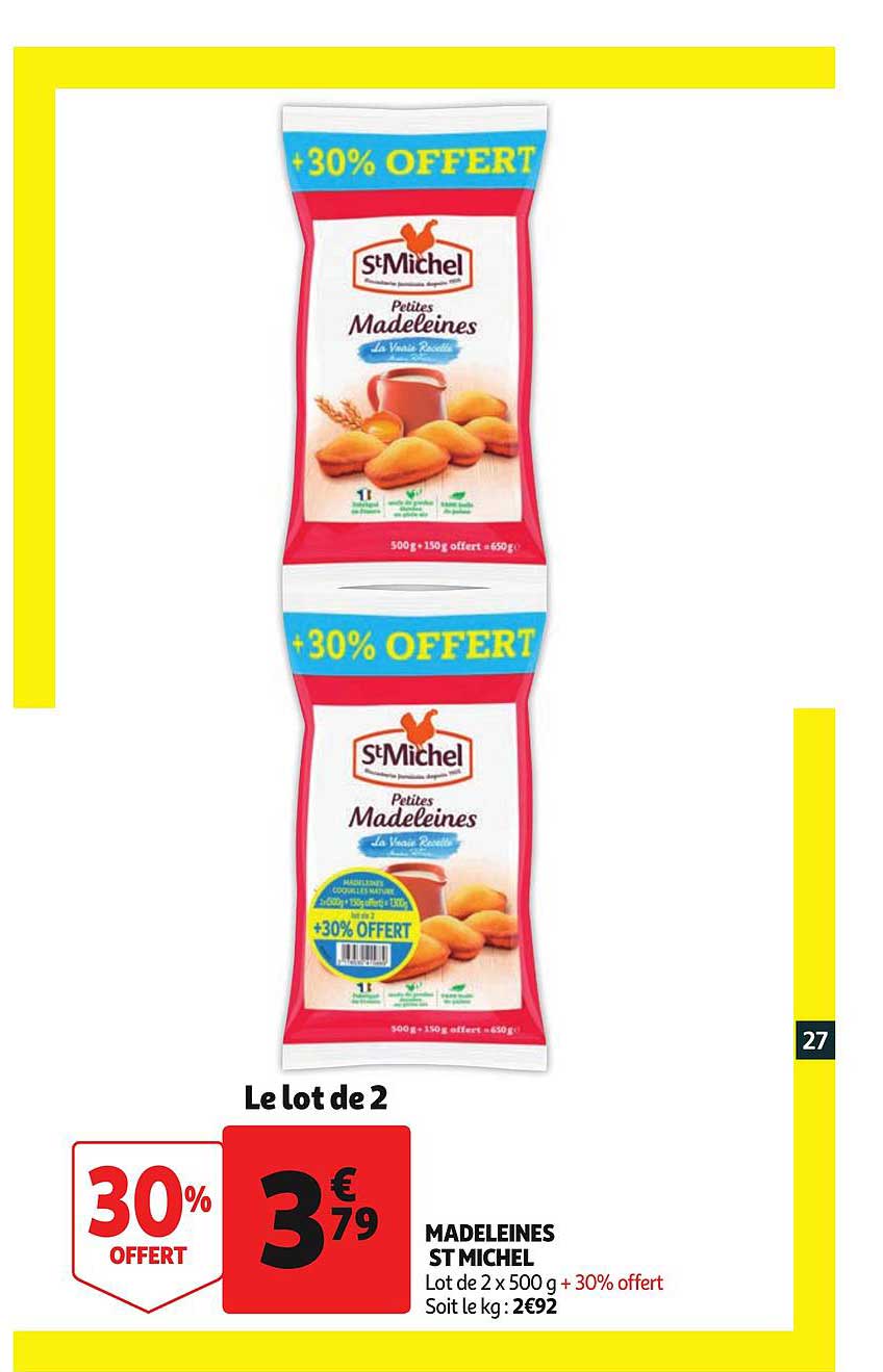 Madeleine St Michel Lot De 2 30% Offert