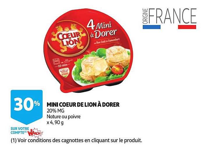 mini coeur de lion à dorer