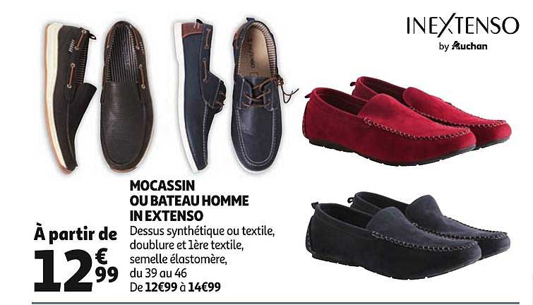 mocassin ou bateau homme in extenso