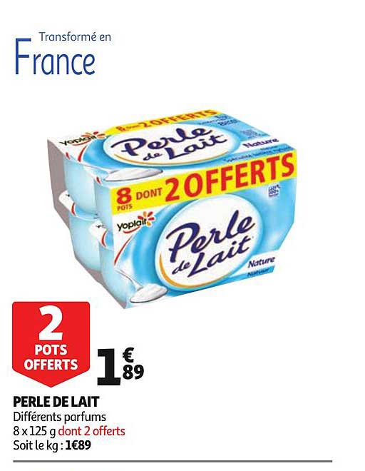 perle de lait différents parfums