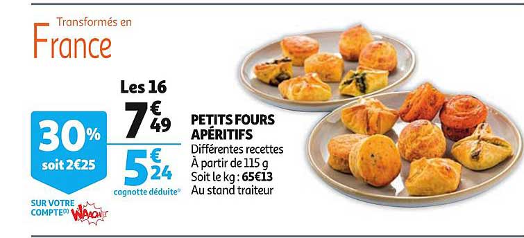 petits fours apéritifs différentes recettes