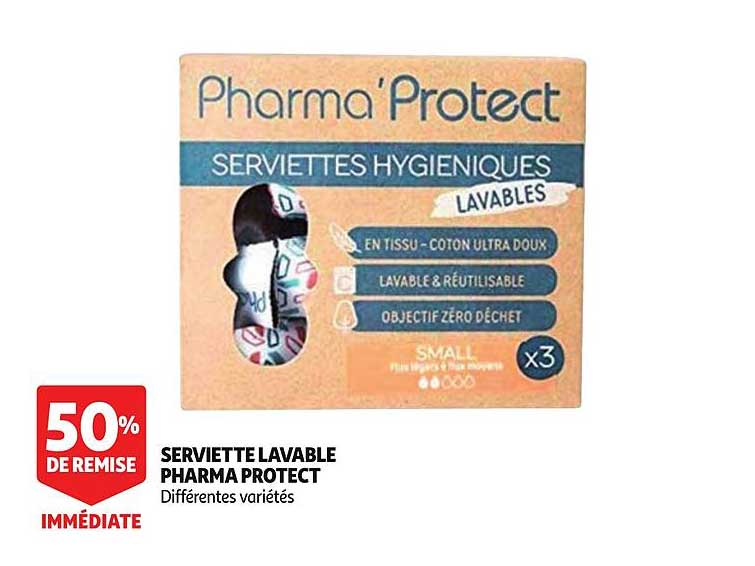 serviette lavable pharma protect 50% de remise immédiate