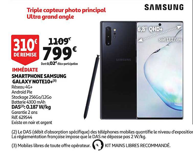 smartphone samsung galaxy note10+ android pie