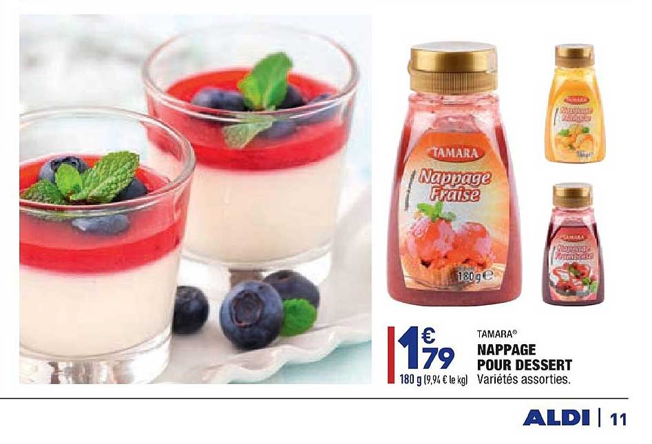 tamara nappage pour dessert variétés assorties