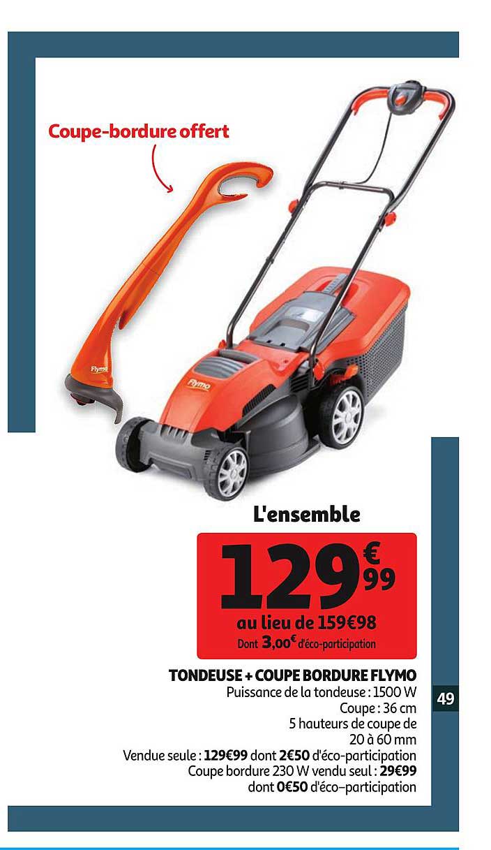 tondeuse + coupe bordure flymo