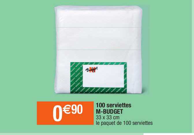 100 serviettes m-budget
