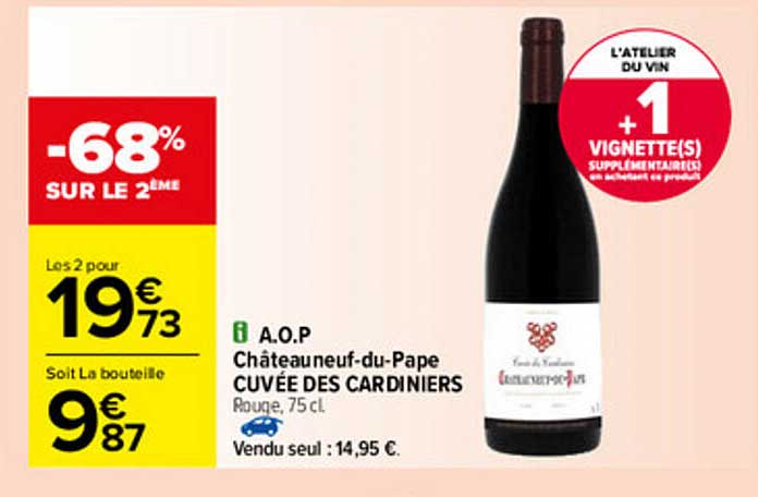 a.o.p. châteauneuf-du-pape cuvée des cardiniers