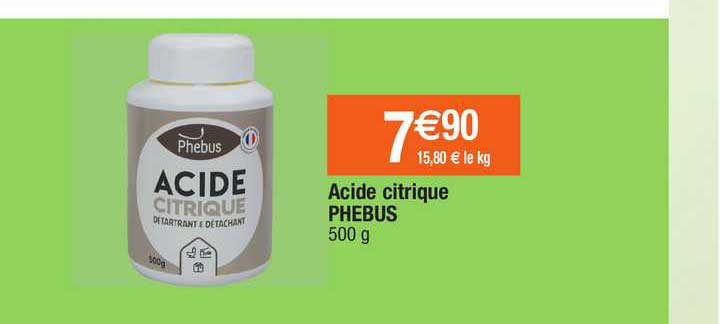 acide citrique phebus