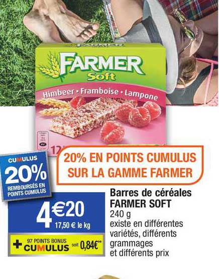 barres de céréales farmer soft