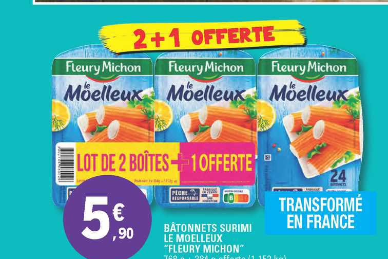 bâtonnets surimi le moelleux "fleury michon"