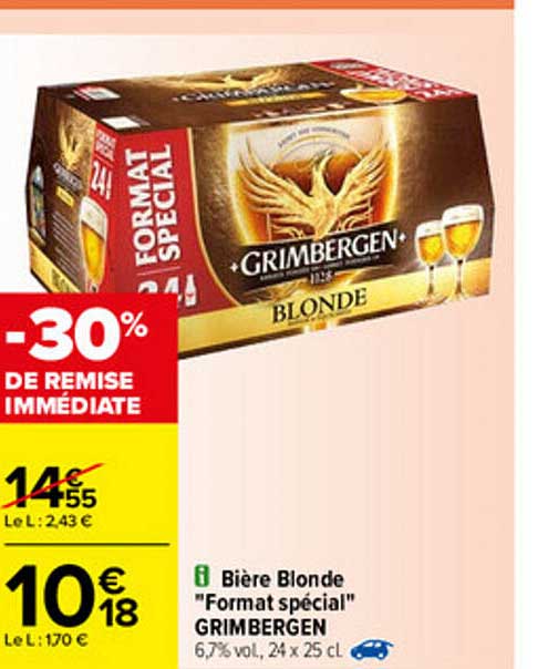 bière blonde "format spécial" grimbergen