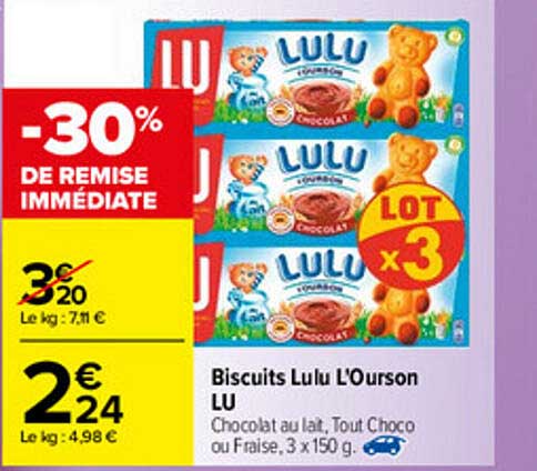 Biscuits Lulu L'ourson Lu