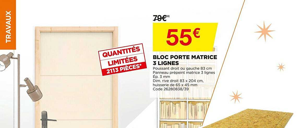 bloc porte matrice 3 lignes