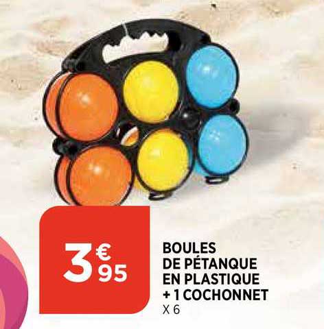boules de pétanque en plastique + 1 cochonnet