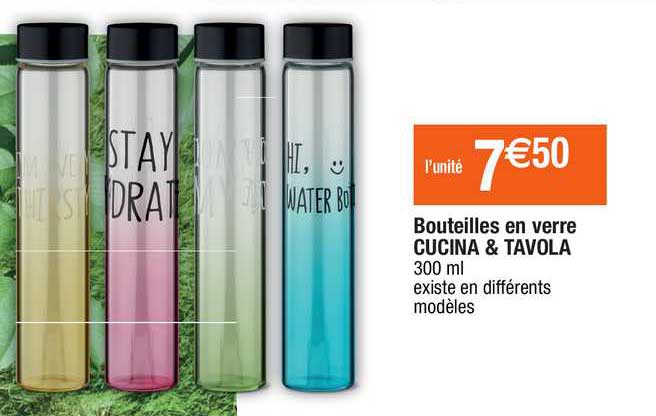 bouteilles en verre cucina & tavola