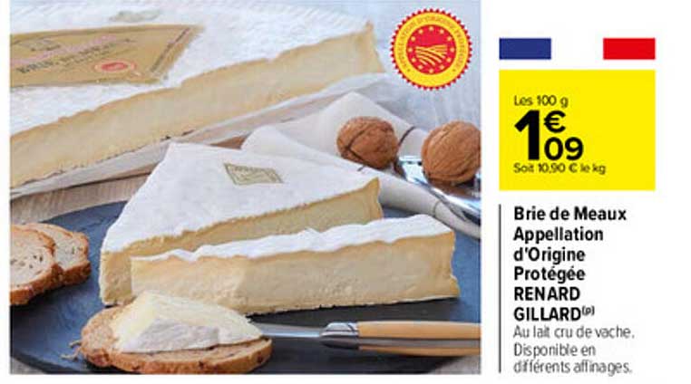 brie de meaux appellation d'origine protégée renard gillard