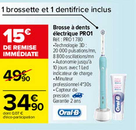 brosse à dents électrique pro1 oral-b
