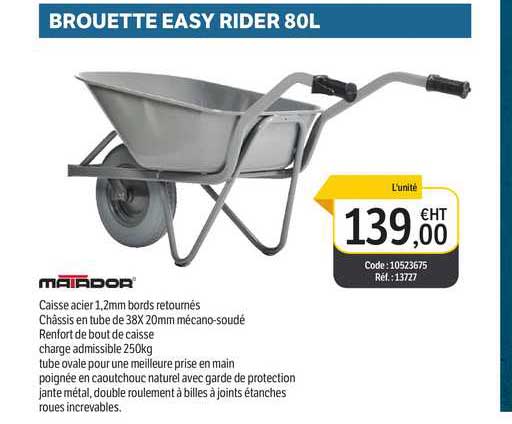 brouette easy rider 80l matador