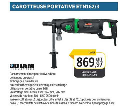 cartotteuse portative etn162-3 diam industries