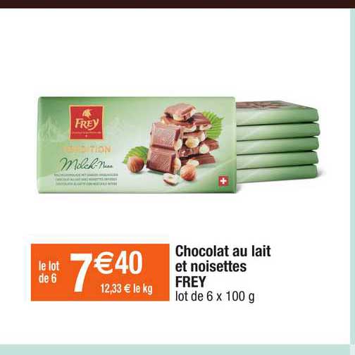 Chocolat Au Lait Et Noisettes Frey