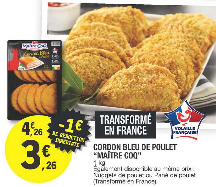 Cordon Bleu De Poulet "maître Coq"